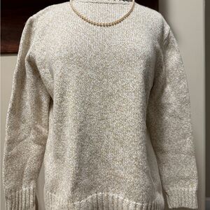 100% cotton Lands' End Beige turtle neckNeck Sweater